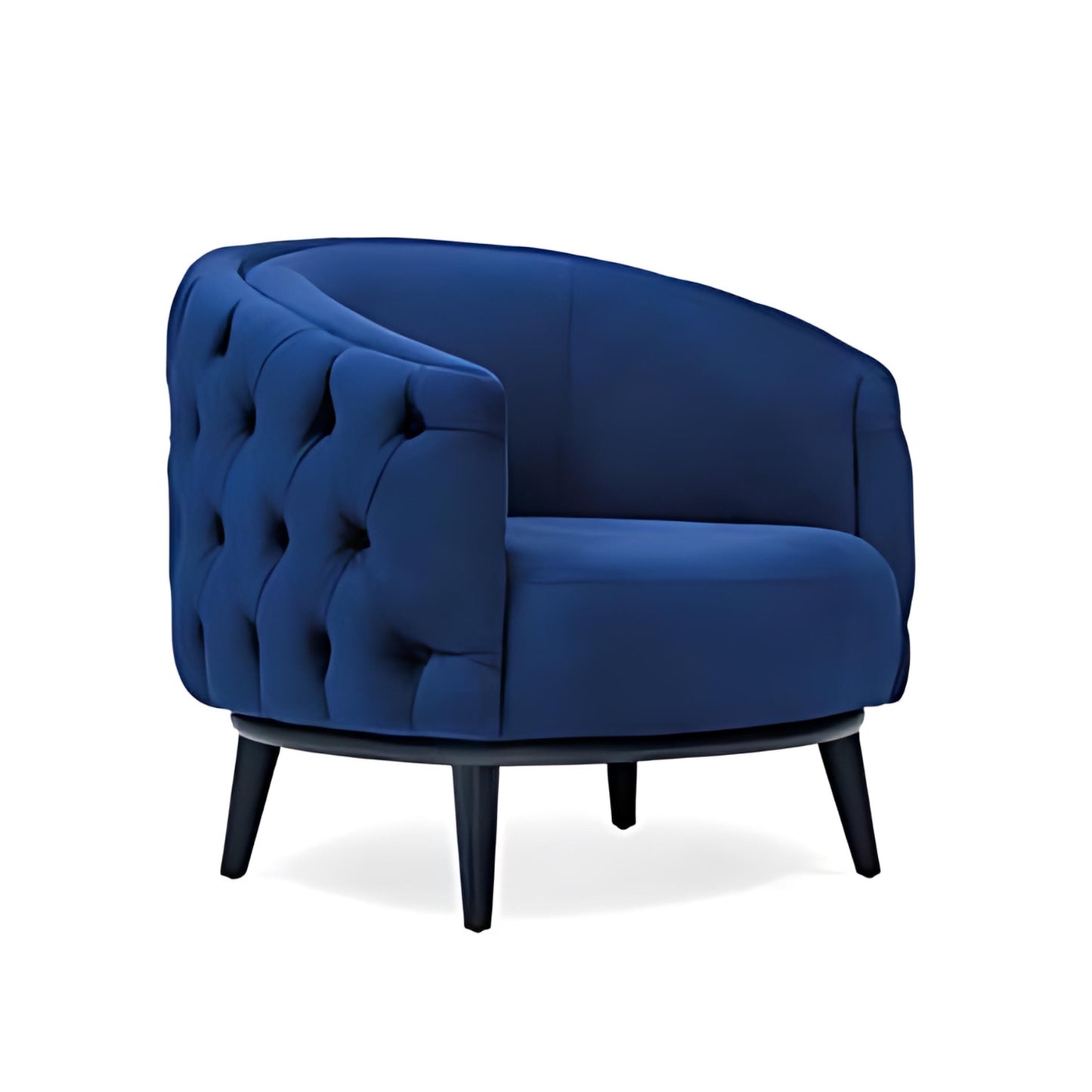 Elegant Comfort: The Navy Blue Tufted Accent Chair