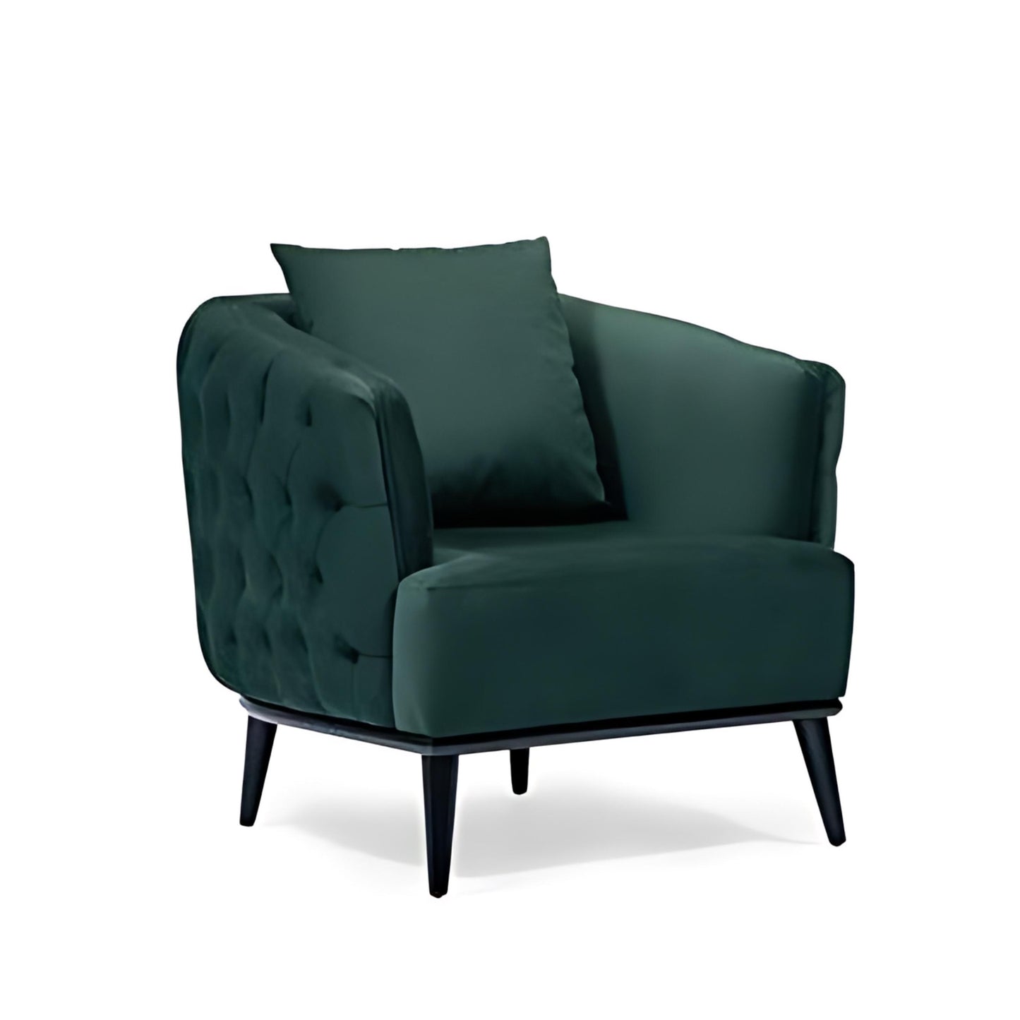 Luxe Design: The Emerald Green Tufted Accent Chair