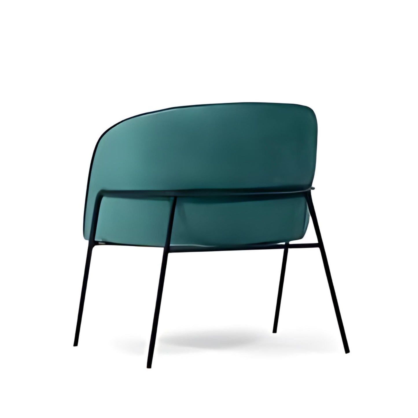 Modern Elegance: The Teal Velvet Accent Chair with Metal Legs