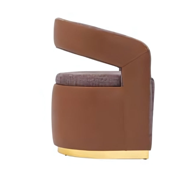 Contemporary Luxury: The Two-Tone Upholstered Accent Chair with Gold Base