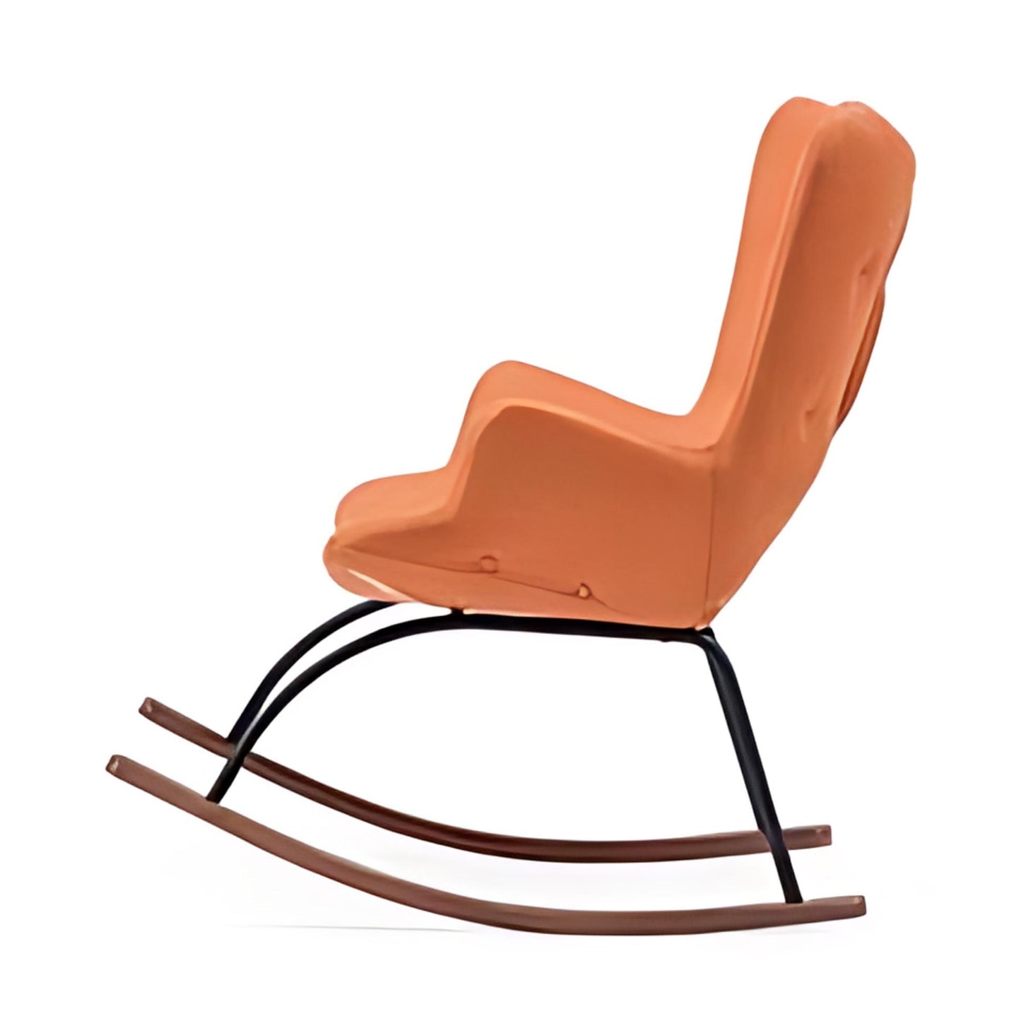 Modern Comfort: The Orange Upholstered Rocking Chair