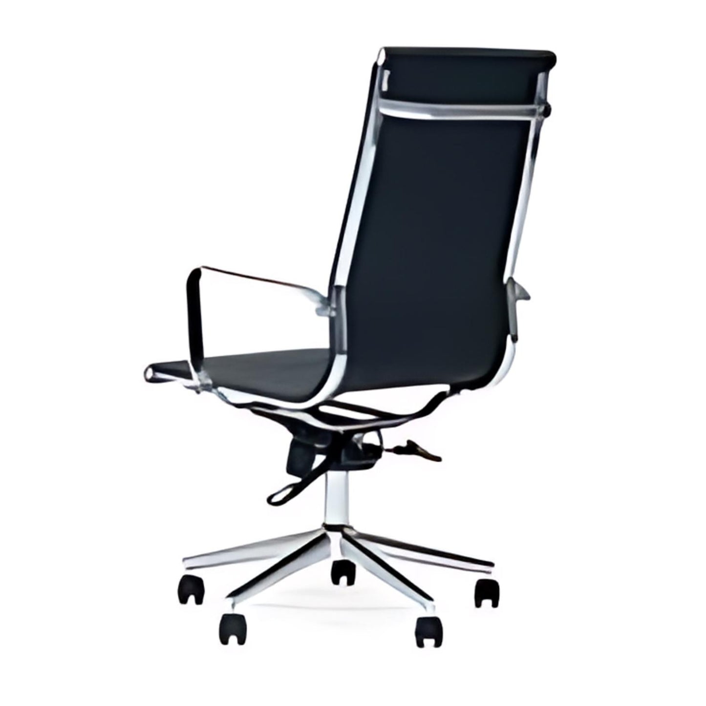 Black Executive Office Chair with Chrome Accents