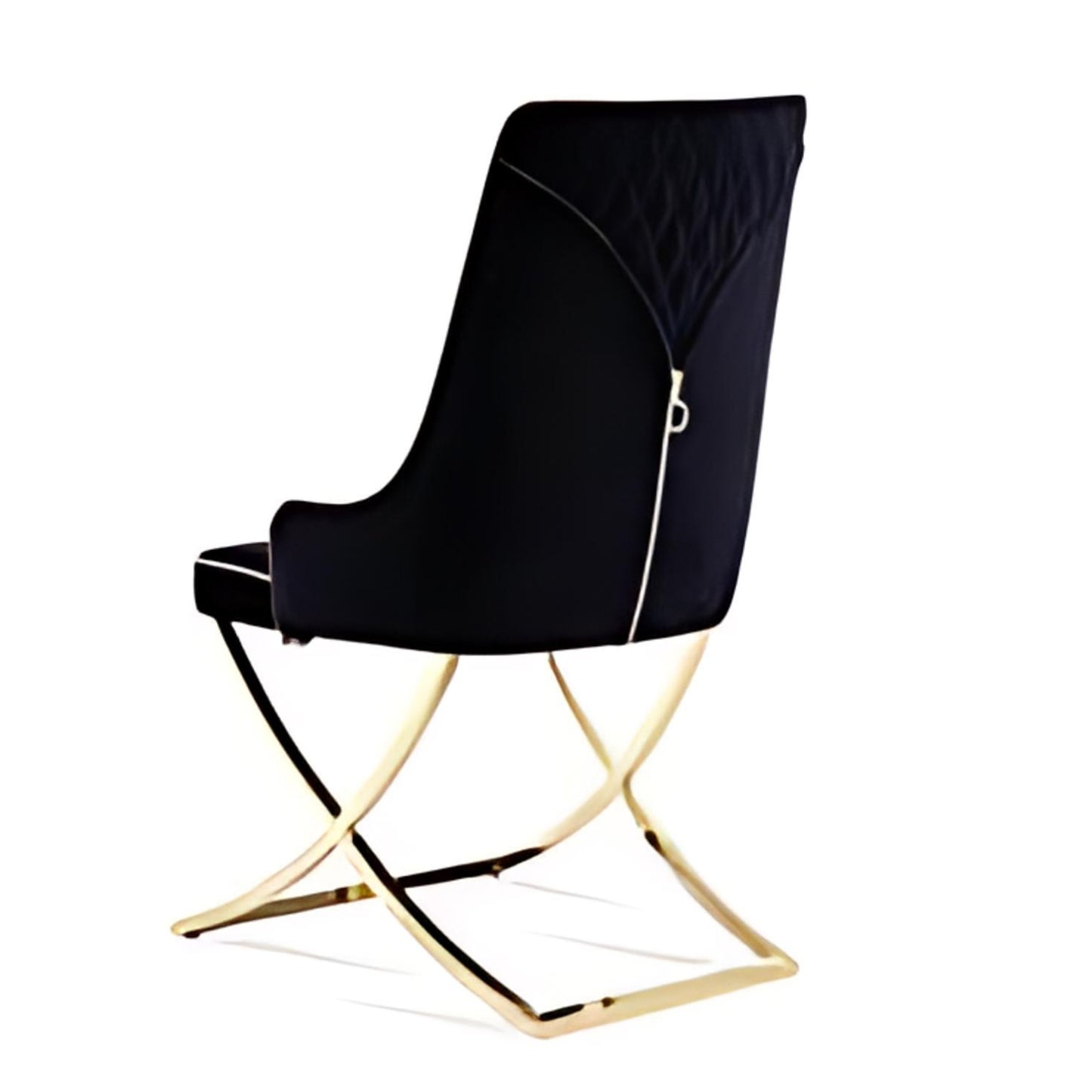 Luxurious Black Velvet Chair with Gold Rocker Base: A Statement of Elegance and Comfort