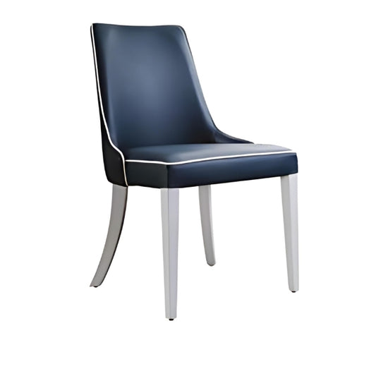 Modern Navy Upholstered Armchair with Sleek Design