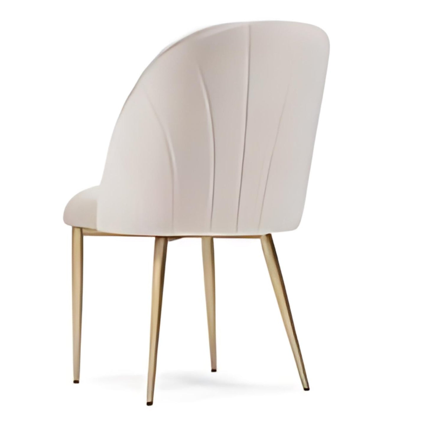 Elegant Blush Dining Chair with Gold Legs: A Touch of Modern Glamour