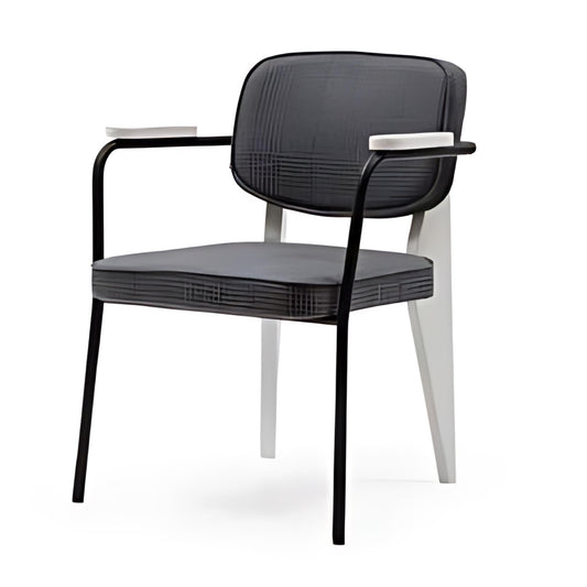 Modern Two-Tone Armchair with Geometric Design: A Stylish Fusion of Comfort and Artistry