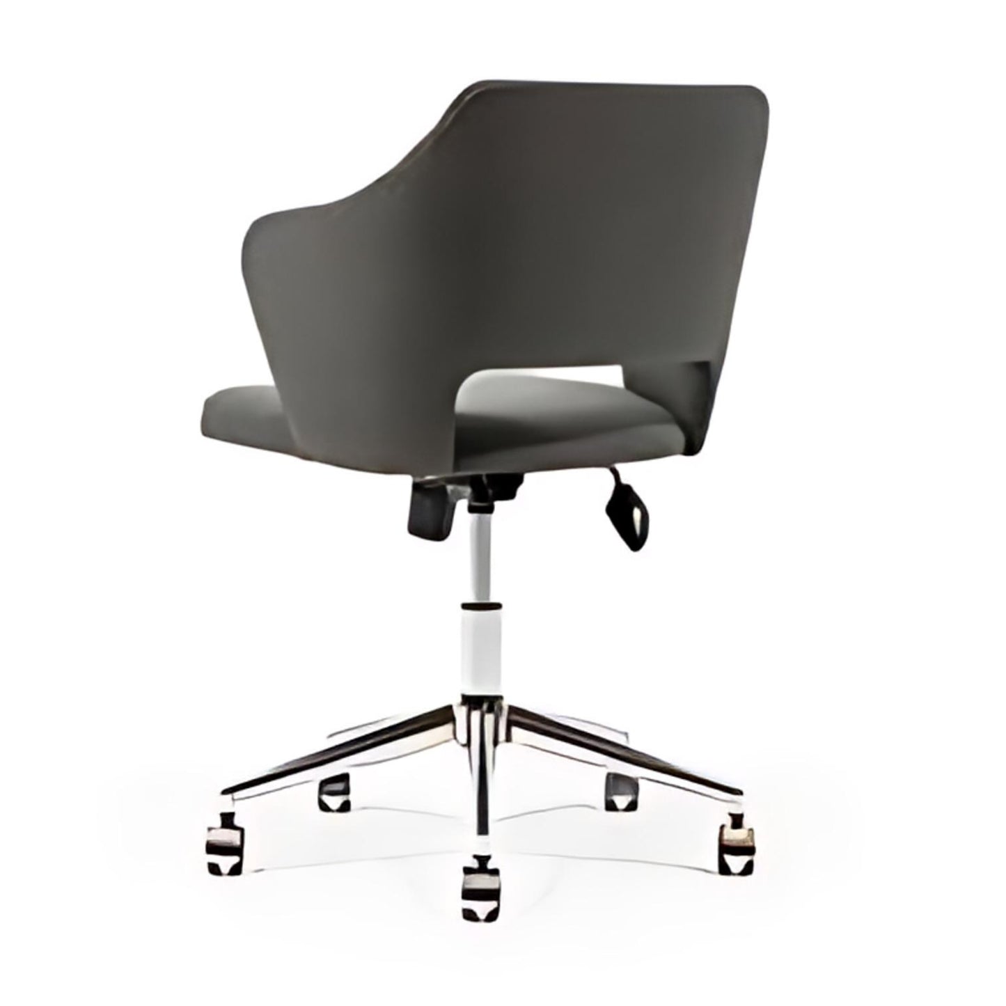 Modern Gray Office Chair with Chrome Base: A Perfect Blend of Comfort and Style