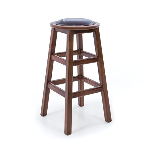 Classic Design: The Wooden Bar Stool with Round Seat