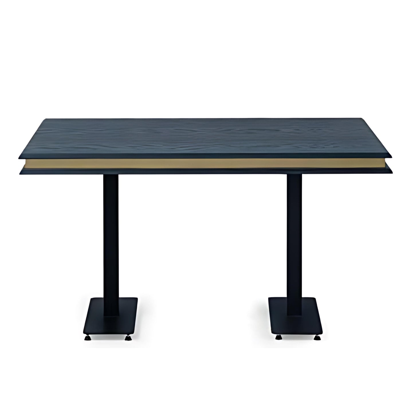 Modern Minimalism: The Black Wood and Metal Dining Table