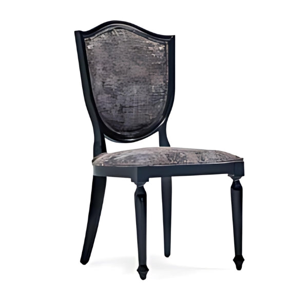 Elegant Black Upholstered Armchair with Classic Design