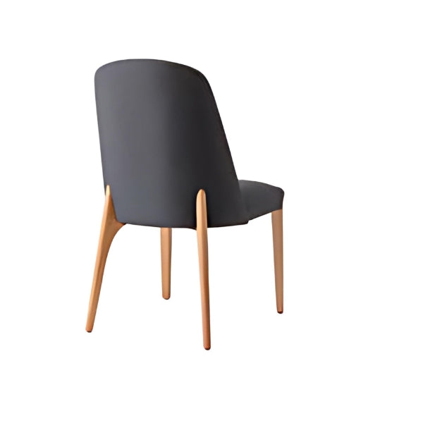 Modern Dark Gray Upholstered Armchair with Wooden Legs: A Sleek Blend of Comfort and Style