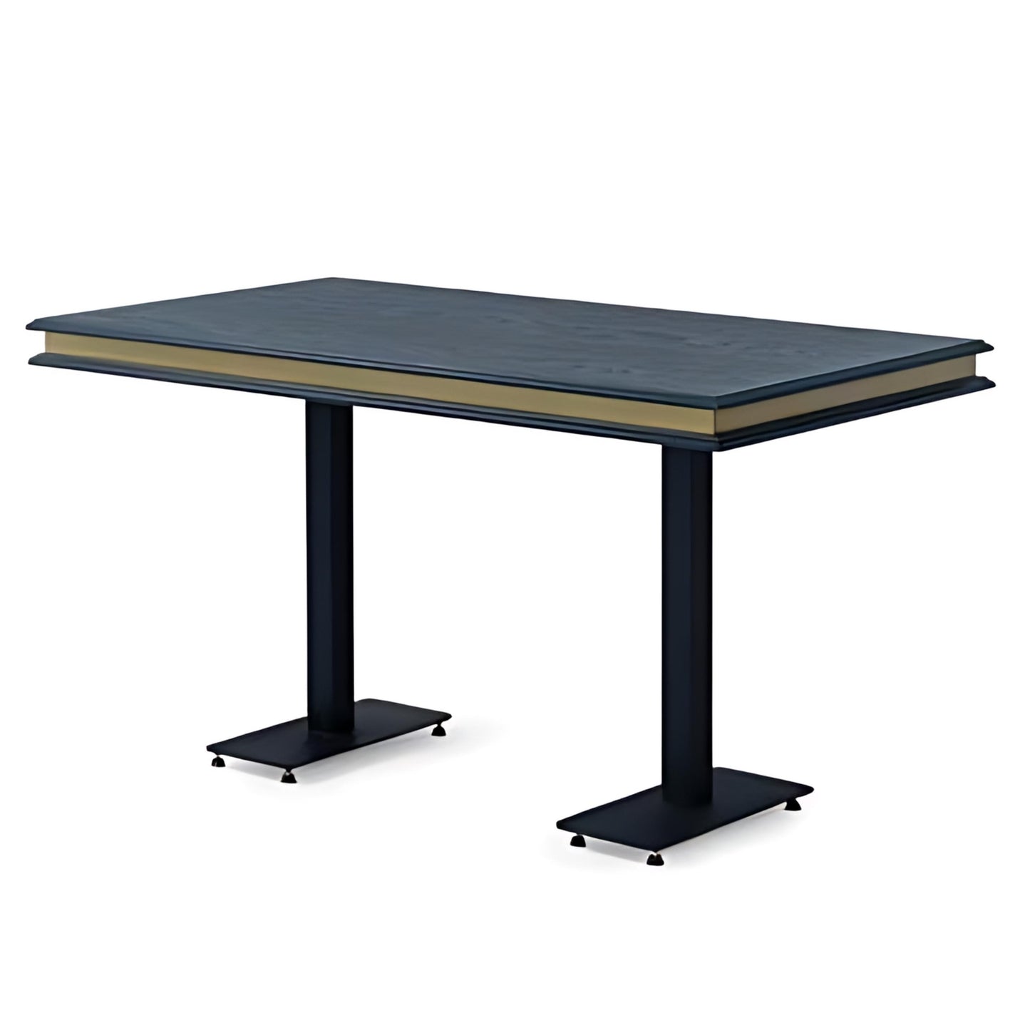 Modern Minimalism: The Black Wood and Metal Dining Table