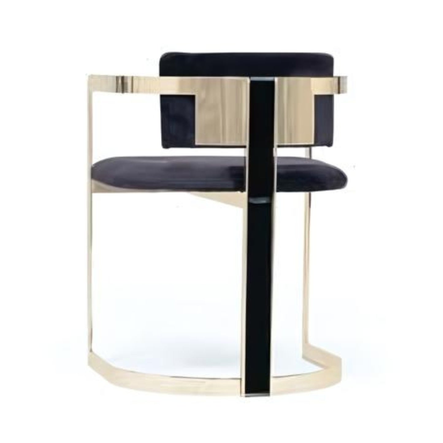 Chic Upholstered Armchair with Metal Frame: A Blend of Elegance and Modern Design