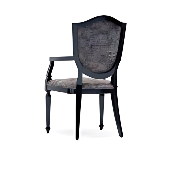 Classic Black Upholstered Armchair with Elegant Design