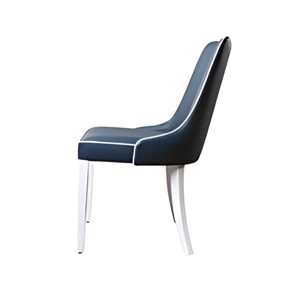 Modern Navy Upholstered Armchair with Sleek Design