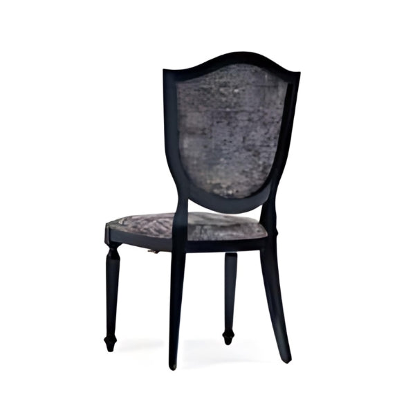 Elegant Black Upholstered Armchair with Classic Design