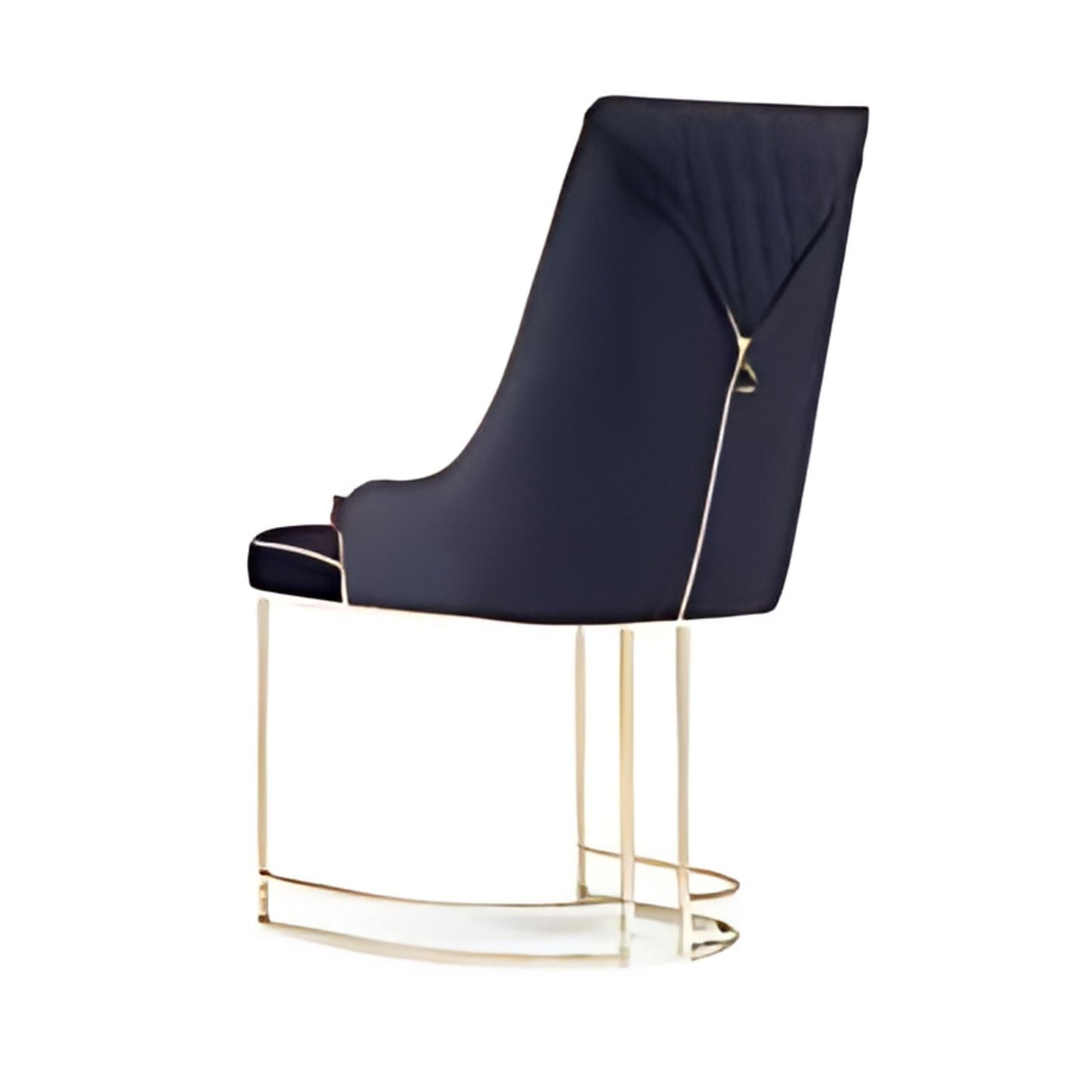 Elegant Navy Velvet Chair with Gold Base: A Stylish Fusion of Comfort and Modern Design