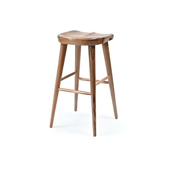 Rustic Charm: The Wooden Bar Stool with Square Seat