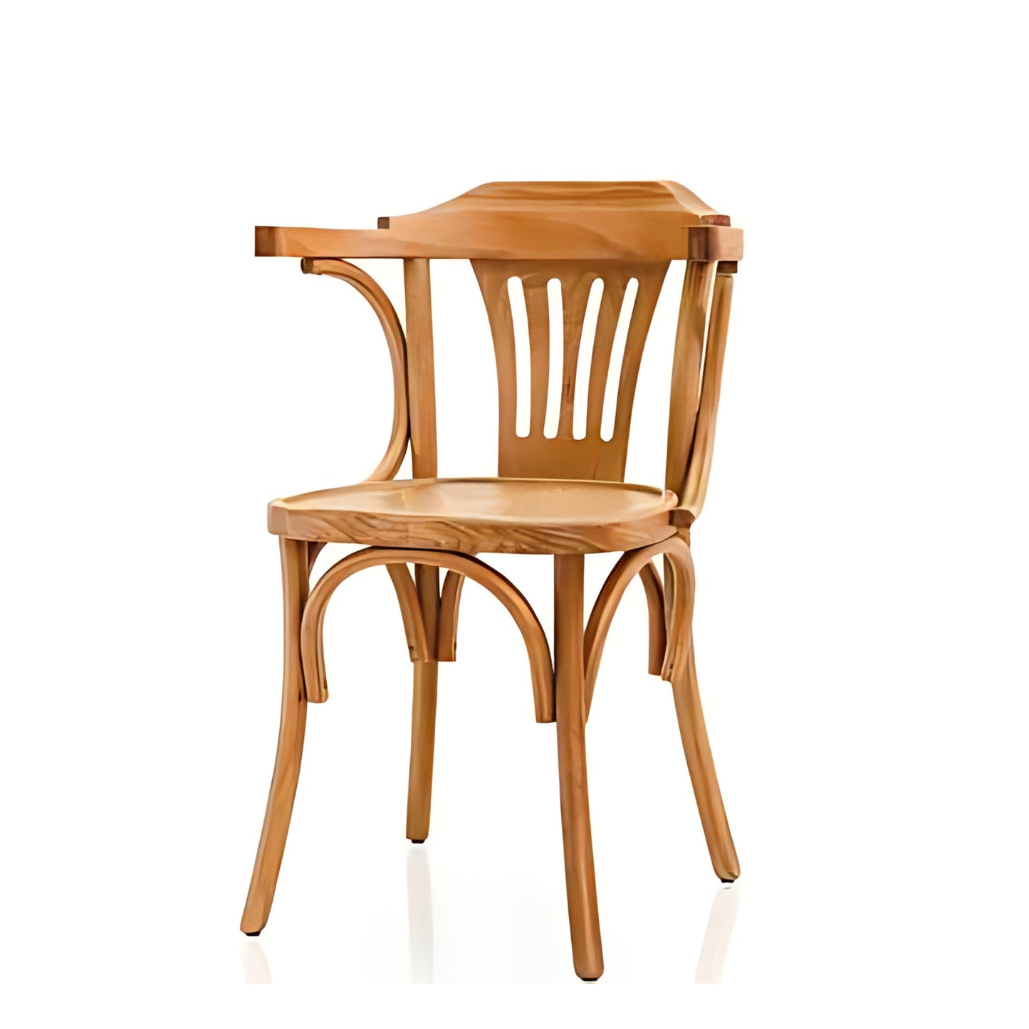 Elegant Bentwood Chair with Cushioned Seat